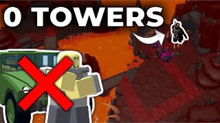 Beating Fallen With NOTHING on the map.. | Tower Defense Simulator (ROBLOX)