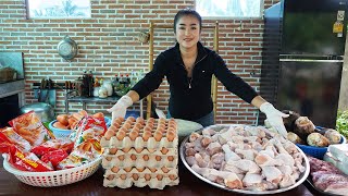 My own restaurant: KFC chicken drumstick and Crispy dumpling - cooking with Sreypov