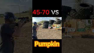 Blasting A Pumpkin With A Ruger Made Marlin 1894 Lever Action 4570 Government #shorts