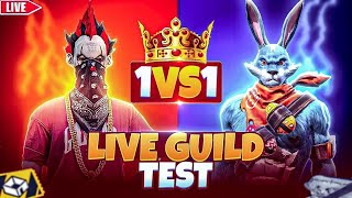 🛑FREE FIRE LIVE ☠️GUILD TEST 👻LIVE💀1VS2#freefire#shortsfeed #shorts  #nonstopgaming  #classyfreefire