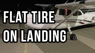 Flat Tire After Landing Cessna C172