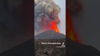 #etna Mountain spits lava