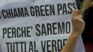 Thousands at protest against green pass in Italy