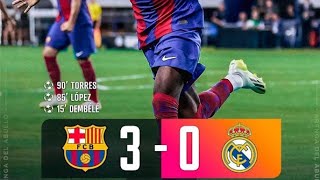 Clasico Fc Barcelone Vs Réal Madrid (3-0) July 29 Highlights