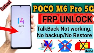 POCO M6 PRO 5G FRP BYPASS -WITHOT PC | Android 14 - New method | poco m6 pro 5g frp bypass miui14