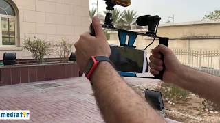 Best Smartphone holder with microphone and lighting - PULUZ Stabilization Unboxing