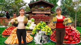 Harvest Gourd Goes To Market Sell - Harvest Peppers and Plant Flowers | Tieu Toan New Life