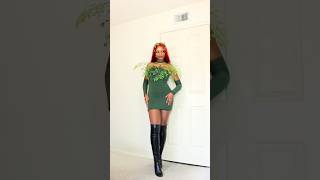 Let’s DIY a Poison Ivy Halloween costume with @GoodwillIntl ✂️♻️💚 #ad #shorts #halloween #goodwill