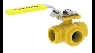 Valworx Lead Free Brass 3-way T-Port Ball Valves