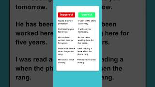 Common Mistakes made by English Learners: Using incorrect verb tenses #shorts #trending #viral
