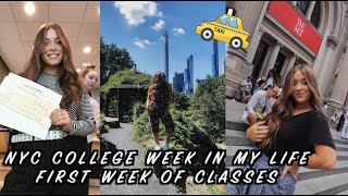 NYC College Week In My Life VLOG! First Week of Classes Freshman Year!