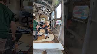 Don't hire 2yr olds. Dude fell in a hole in the floor. #timelapse #airstream #renovation #love