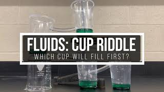 Fluids: Water Riddle - Whiich cup will fill first?