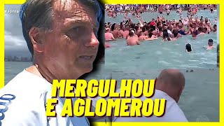 BOLSONARO NA PRAIA GERA POLÊMICAS!!!!