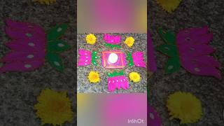 DIY Festivals Decor Ideas . Readymade Portable Rangolis #shorts #candleholder #youtubeshorts