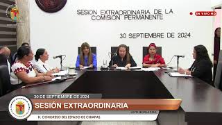 Transmisión en Vivo.  Sesión Extraordinaria de la Comisión Permanente. 30 de Septiembre de 2024