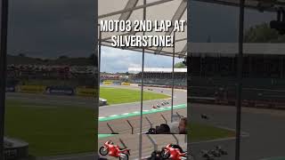 Moto3 2nd Lap at Sliverstone! #bike #car #racing #motogp #motorcycle  #silverstone  #shorts #motor