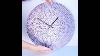 Metallic lilac color wall  clock