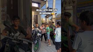 Village boys reaction on superbikes #reaction #superbike #village