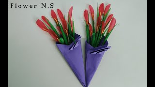 How To Make Easy Paper Flower / Paper Flower / Góc nhỏ Handmade