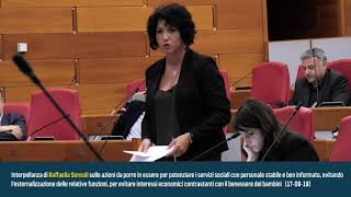 Servizi sociali: interpellanza di Raffaella Sensoli (17-09-19)