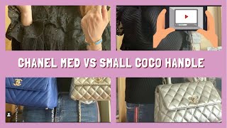 Chanel Coco Handle Medium and Small Comparison #chanel2020 #chanelcocohandle