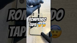 Rompiendo tapa de iPhone 😱📱 #asmr #reparacion #reparaciondecelulares #iphone #apple