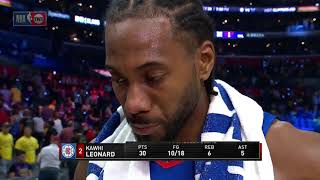 Kawhi Leonard Postgame Interview Lakers vs Clippers 10/22/2019 NBA Season 2019-20