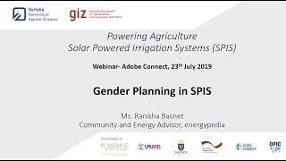 Webinar: Gender Planning in SPIS (eng. Course 2019)