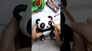 МК/DIY Панда из ваты 🐼 #ватнаяигрушка #diy #панда #craftideas #art #cotton #сделайсам #handmade