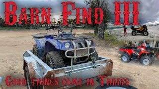 Barn Find 3 - Good things come in 3s - Yamaha Kodiak 400 Fishing rig project