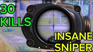 30 KILLS INSANE SNİPER / PUBG MOBİLE