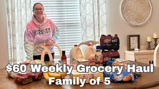 $60 Weekly Grocery Haul | Family of 5