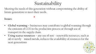 GCSE Business 3.2 5 Sustainability