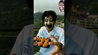 Shaitaan 👹 Fried Momos 🥟 kha gaya 😨 #shorts #trendingshorts #comedy #food #meghachaube