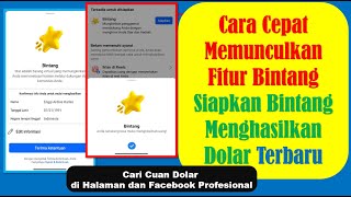 Cara Cepat Memunculkan dan Menyiapkan Bintang di Halaman dan Facebook Pro | Dapat Dolar Terbaru 2024