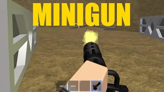 Playing with Machine Guns in Roblox