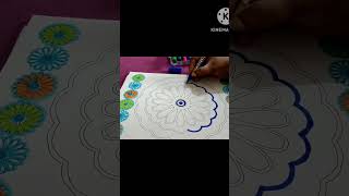 Tricolour mandala art #youtubeshorts #satisfying #asmr #viral #trending #mandala #tiranga