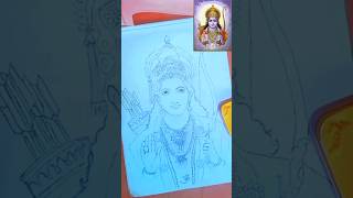 Lord Ram drawing|✍Jay Shri Ram🚩|#shorts #shortvideo #drawing