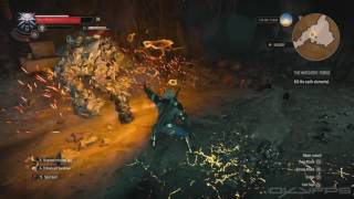 Fighting a Level 30 Earth Elemental - The Witcher 3