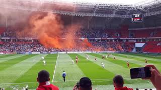 Samsunspor tribünleri muhteşem meşale show denizlispor samsunspor 1. Gol golü bilen taraftar ...