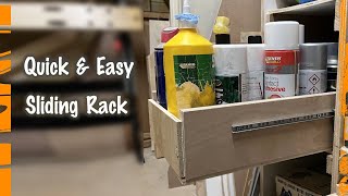 Quick & Easy Sliding Rack | DIY Storage Solution Idea