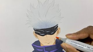 How to Draw Satoru Gojo Easy - Jujutsu Kaisen (呪術廻戦)