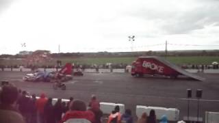 Broke fmx at Santa pod flame and thunder 2013