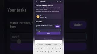 YouTube Gaming Channel Tapswap Code || How to Make Money With YouTube Gaming Channel #tapswap