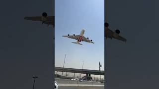 Emirates A380 Landing in Dubai airport #dubaiairport #emirates #planelanding #viralplace #trending