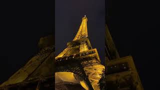 Eiffel Tower at night #eiffel #eiffeltower #eiffeltowerparis #paris #shorts #short #france #europe