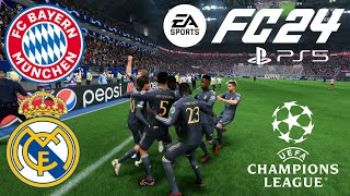 ［FC24］Jugando Champions League 2024 Semi Final Bayern Munich vs Real Madrid Gameplay sin comentarios