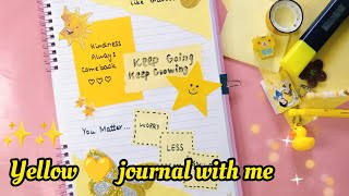 yellow journal with me 💛 ✨| bullet journal | journal ideas| #journaling #betacraft 🟡🟨