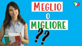 🇮🇹 Meglio o migliore? Deux comparatifs irréguliers Cours d’italien